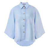 Blue Heavy Linen Shirt Perfect Days